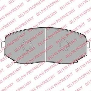 Комплект тормозных колодок, дисковый тормоз DELPHI LP2098
