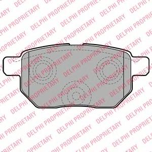 Комплект тормозных колодок, дисковый тормоз DELPHI LP2105