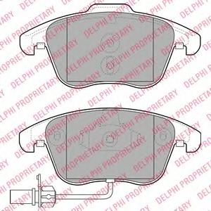 Комплект тормозных колодок, дисковый тормоз DELPHI LP2107