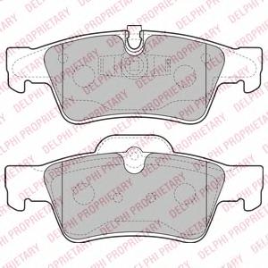 Комплект тормозных колодок, дисковый тормоз DELPHI LP2124