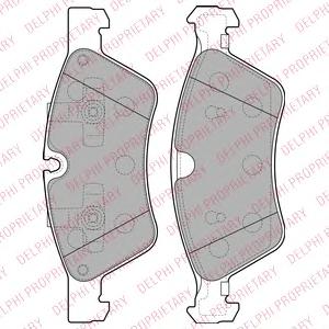 Комплект тормозных колодок, дисковый тормоз DELPHI LP2125