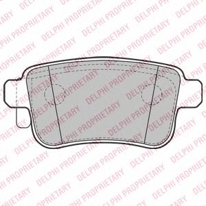 Комплект тормозных колодок, дисковый тормоз DELPHI
