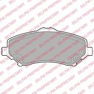 Комплект тормозных колодок, дисковый тормоз DELPHI