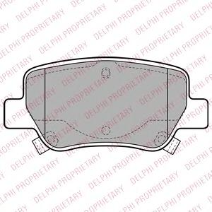 Комплект тормозных колодок, дисковый тормоз DELPHI LP2206