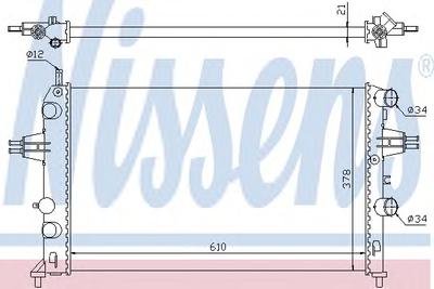 Радиатор охлаждения NISSENS 63091