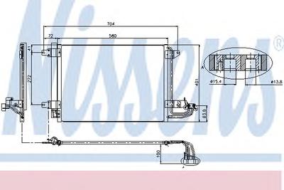 Радиатор кондиционера NISSENS 94684