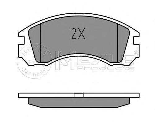 Комплект тормозных колодок, дисковый тормоз MEYLE