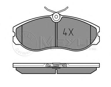 Комплект тормозных колодок, дисковый тормоз MEYLE 025 214 8115