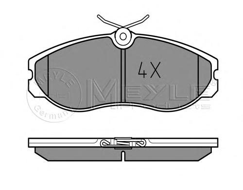 Комплект тормозных колодок, дисковый тормоз MEYLE