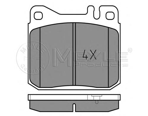 Комплект тормозных колодок, дисковый тормоз MEYLE
