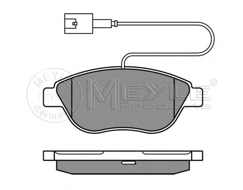 Комплект тормозных колодок, дисковый тормоз MEYLE