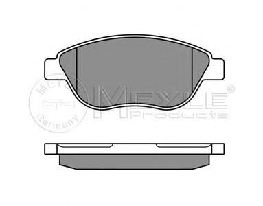 Комплект тормозных колодок, дисковый тормоз MEYLE
