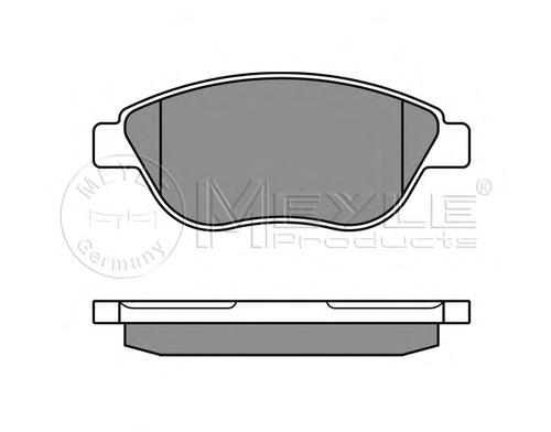 Комплект тормозных колодок, дисковый тормоз MEYLE