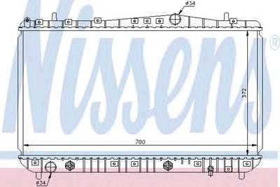 Радиатор охлаждения NISSENS 61634
