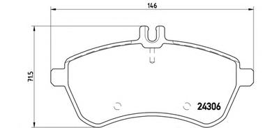 Комплект тормозных колодок, дисковый тормоз BREMBO P50070