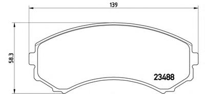 Комплект тормозных колодок, дисковый тормоз BREMBO P54029