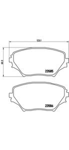 Комплект тормозных колодок, дисковый тормоз BREMBO P83055