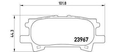 Комплект тормозных колодок, дисковый тормоз BREMBO P83068