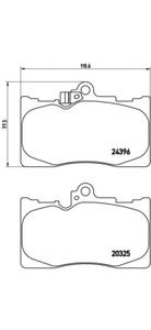 Комплект тормозных колодок, дисковый тормоз BREMBO P83072