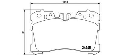 Комплект тормозных колодок, дисковый тормоз BREMBO P83075