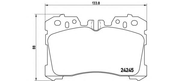 Комплект тормозных колодок, дисковый тормоз BREMBO