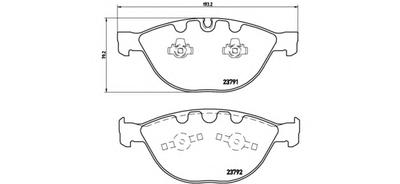 Комплект тормозных колодок, дисковый тормоз BREMBO P06047
