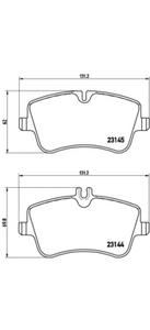 Комплект тормозных колодок, дисковый тормоз BREMBO P50045