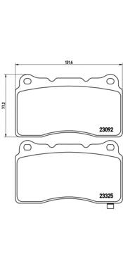 Комплект тормозных колодок, дисковый тормоз BREMBO