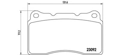 Комплект тормозных колодок, дисковый тормоз BREMBO P54040