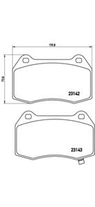 Комплект тормозных колодок, дисковый тормоз BREMBO P56047