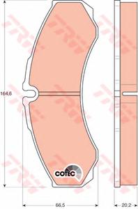 Комплект тормозных колодок, дисковый тормоз TRW GDB1345
