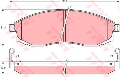 Комплект тормозных колодок, дисковый тормоз TRW GDB3124