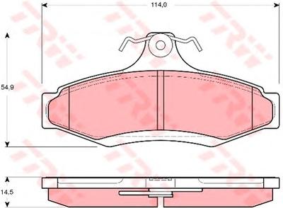 Комплект тормозных колодок, дисковый тормоз TRW GDB3172
