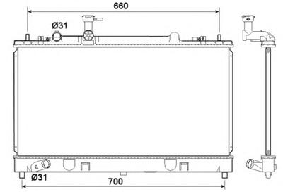 Радиатор, охлаждение двигателя NRF 53412