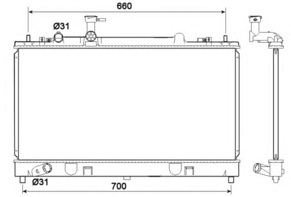 Радиатор, охлаждение двигателя NRF