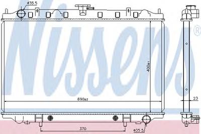 Радиатор охлаждения NISSENS 67352