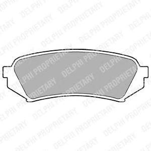 Комплект тормозных колодок, дисковый тормоз DELPHI LP1438