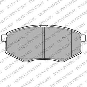 Комплект тормозных колодок, дисковый тормоз DELPHI LP2227