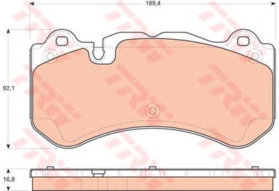 Комплект тормозных колодок, дисковый тормоз TRW GDB1710