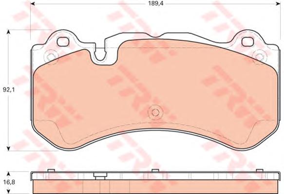 Комплект тормозных колодок, дисковый тормоз TRW