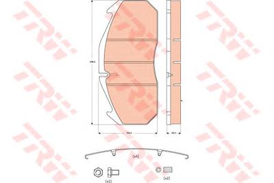 Комплект тормозных колодок, дисковый тормоз TRW