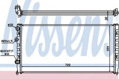 Радиатор охлаждения NISSENS 65252