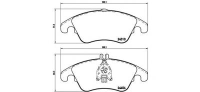 Комплект тормозных колодок, дисковый тормоз BREMBO P50069
