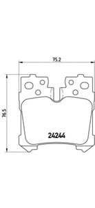 Комплект тормозных колодок, дисковый тормоз BREMBO P83076