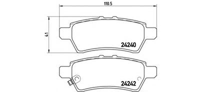 Комплект тормозных колодок, дисковый тормоз BREMBO P56060