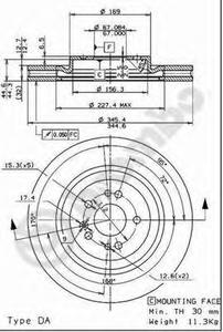 Тормозной диск BREMBO 09.7606.11