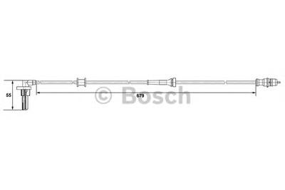 Датчик АБС BOSCH 0265007533