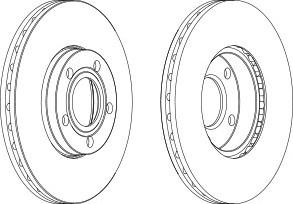 Тормозной диск FERODO DDF1014