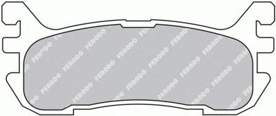 Комплект тормозных колодок, дисковый тормоз FERODO FDB1012