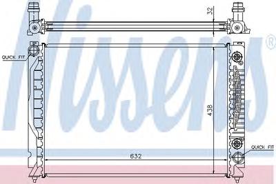 Радиатор, охлаждение двигателя NISSENS 60316